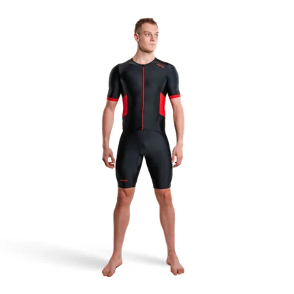 Men Activate Short Sleeves Full Zip Trisuit