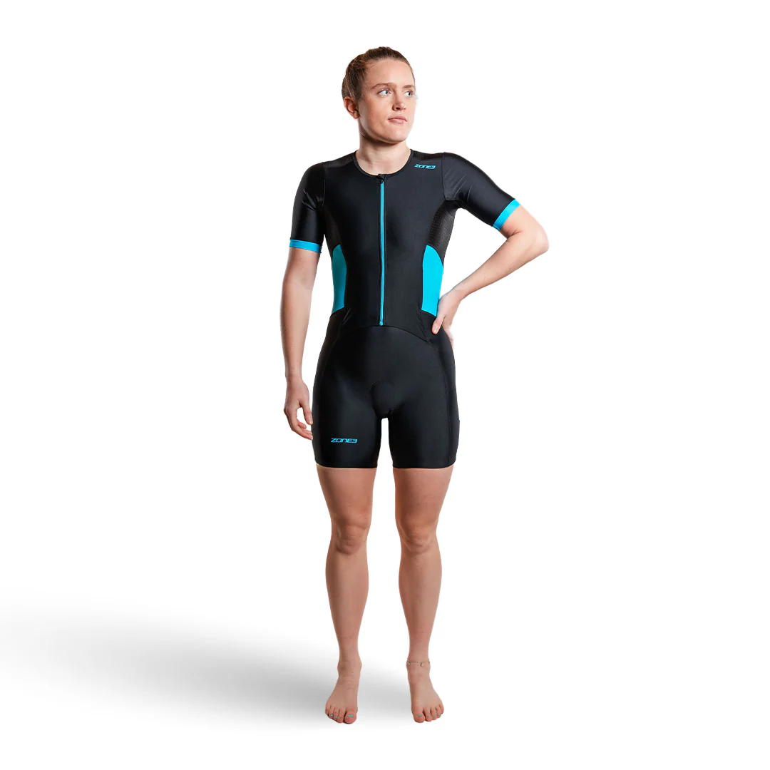 Women Activate Short Sleeves Full Zip Trisuit