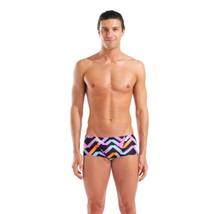 Texture Swim Low Waist Short Black Multi