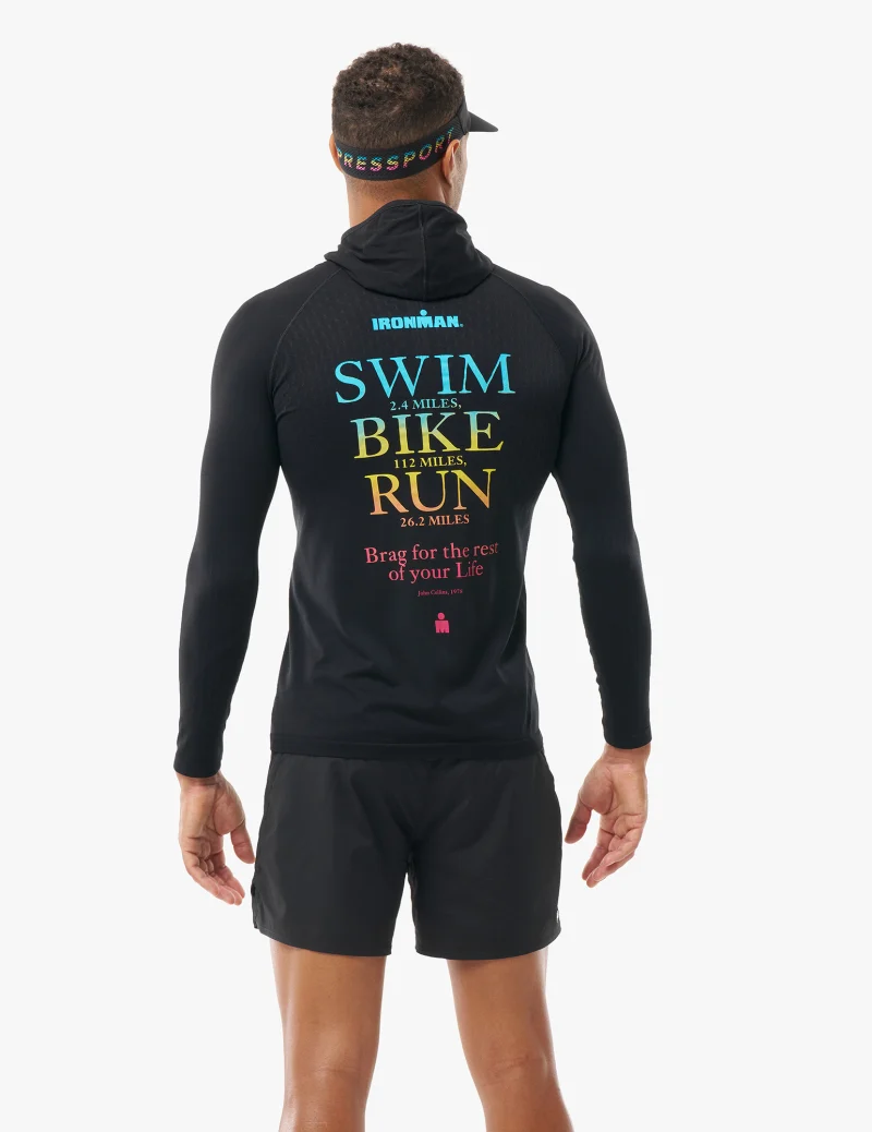 3D Thermo Nahtloser Kapuzenpullover mit Reißverschluss – IRONMAN 2026 – Schwarz – Bild 2
