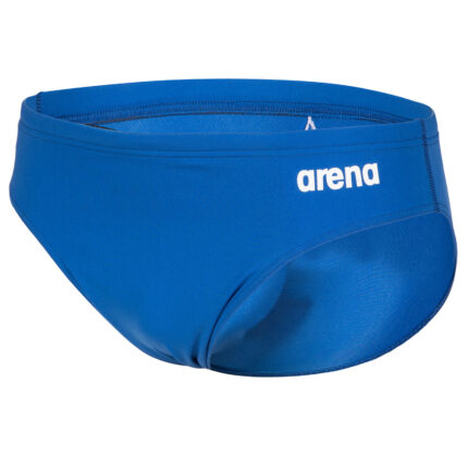 Men Team Swim Briefs Solid Navy - White